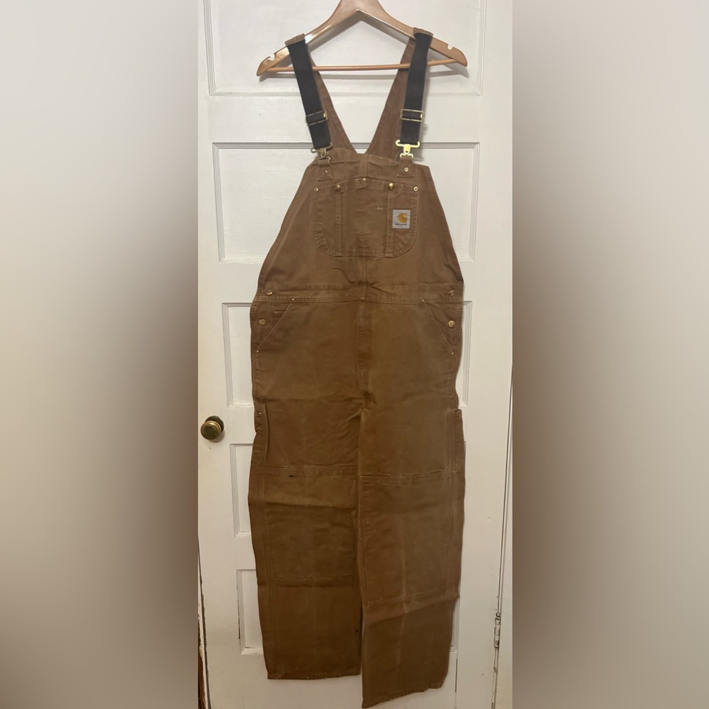 Carhartt Bibs Mens 40×34 Coveralls Quilted Double
Knee Duck Canvas Beige - $55